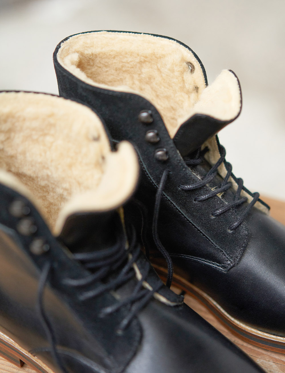 Combat boots Gabrielle stuffed - Black 