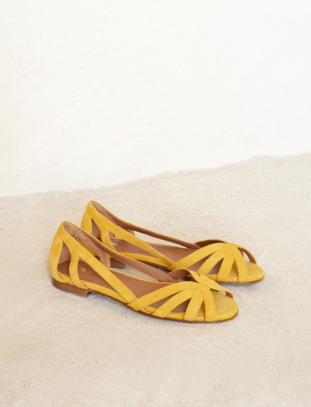 Flat sandals Hortensia - Ocher