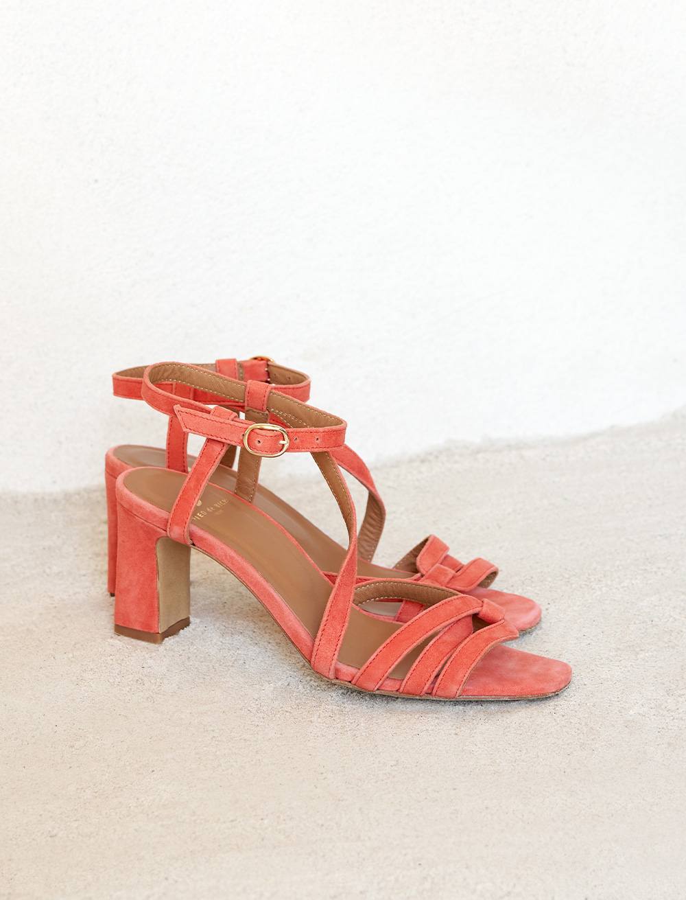 Léana Heeled Sandals - Coral