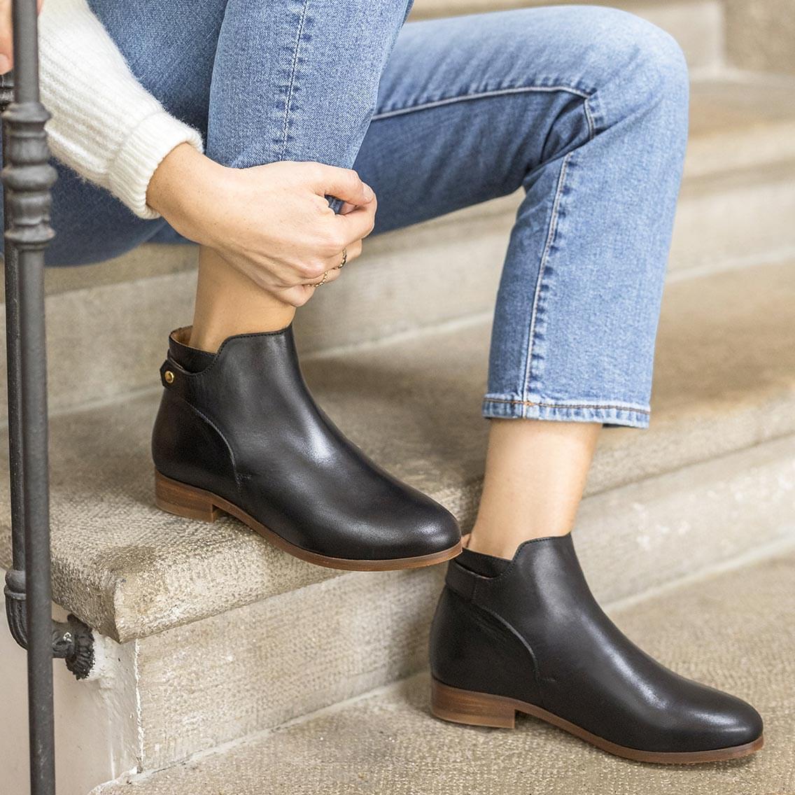 Woman shoes in Leather - Pied de Biche